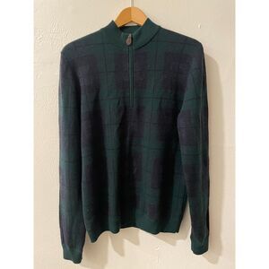 Vineyard Vines 100% Merino Quarter Zip, Boys XL, Blackwatch Plaid - NWOT